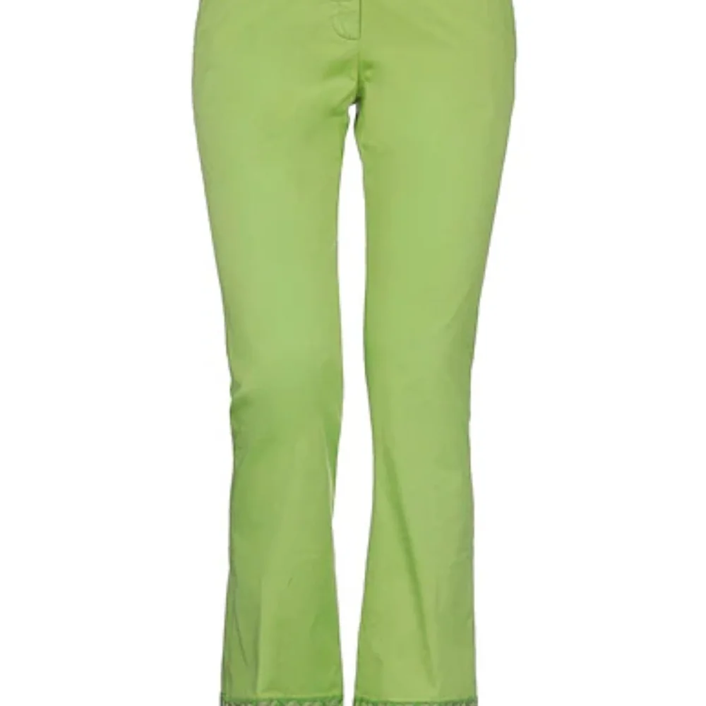 TRUE ROYAL Elegant Lime Green Women's Straight Leg Pants - Picture 3 of 3
